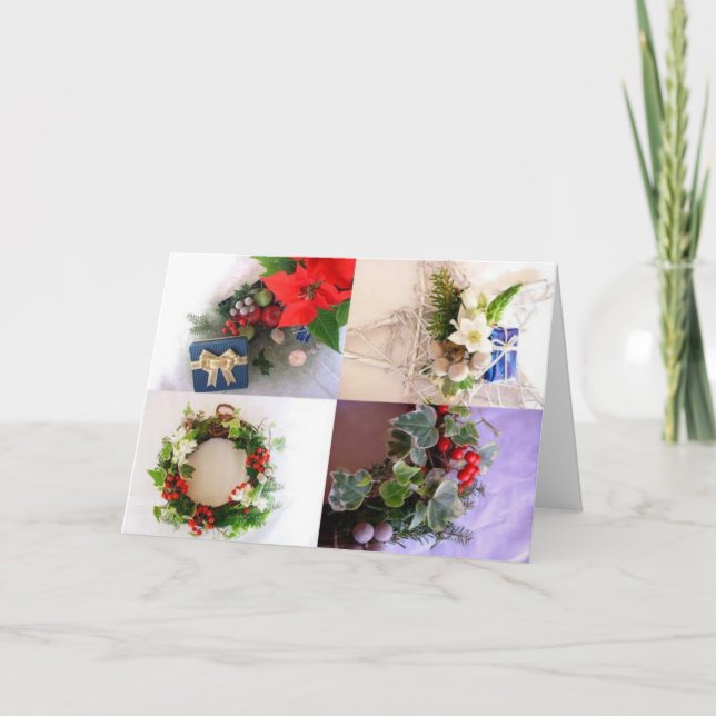 Winterurlaub-Karte: "Überhaupt Grün " Feiertagskarte (Vorderseite)