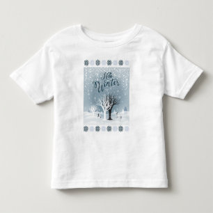 Winterurlaub Märchen Fantasy Snowy Forest Kleinkind T-shirt