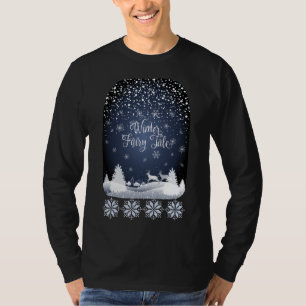 Winterurlaub Märchen Fantasy Snowy Forest T-Shirt