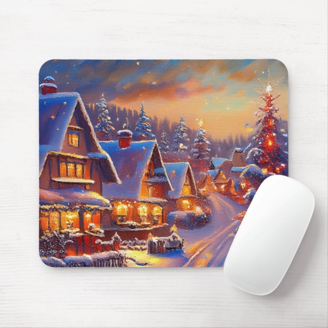 Winterurlaub Mousepad (Mit Mouse)