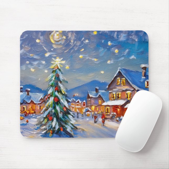 Winterurlaub Mousepad (Mit Mouse)
