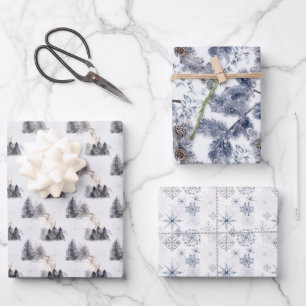 Winterurlaub-Muster Geschenkpapier Set