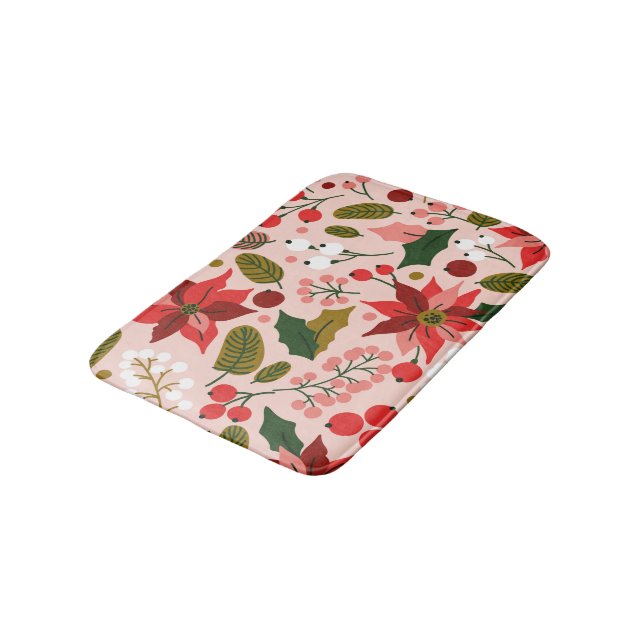 Winterurlaub Poinsettia Badematte (Schrägansicht)