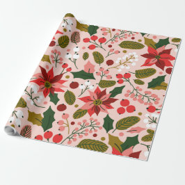 Winterurlaub Poinsettia Geschenkpapier
