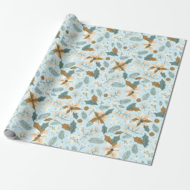 Winterurlaub Poinsettia Geschenkpapier