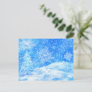 Winterurlaub Postkarte