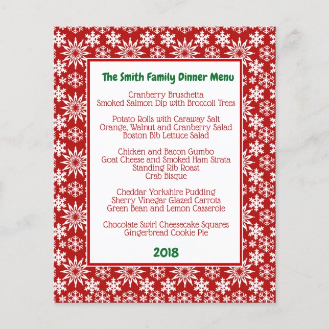 Winterurlaub Schneeflocken (Vorderseite)