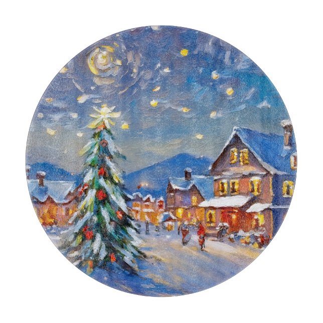 Winterurlaub Schneidebrett (Vorderseite)