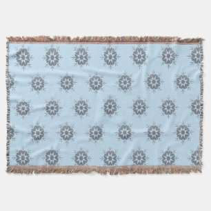 Winterurlaub Silber Glitter Schneeflocken Muster Decke