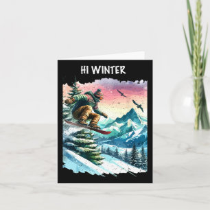 Winterurlaub Snowboarden Weihnachten Weihnachten W Karte