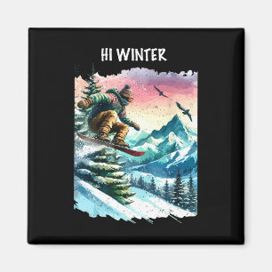 Winterurlaub Snowboarden Weihnachten Weihnachten W Magnet