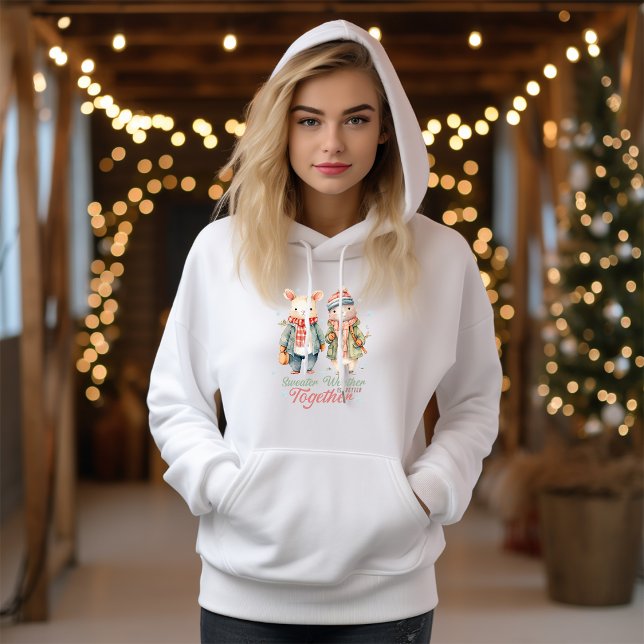 Winterurlaub Weihnachten - Individuelle Name Fraue Hoodie (Von Creator hochgeladen)