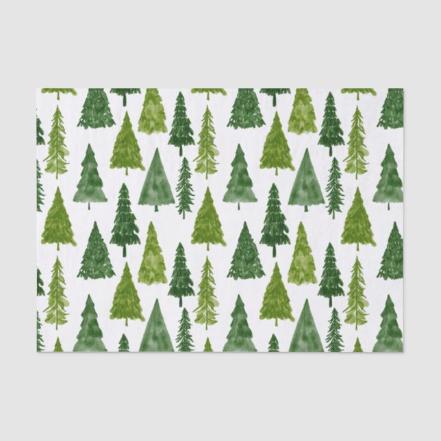 Winterurlaub Weihnachtsbaum Muster Gewebe Papa Seidenpapier (Vorderseite)