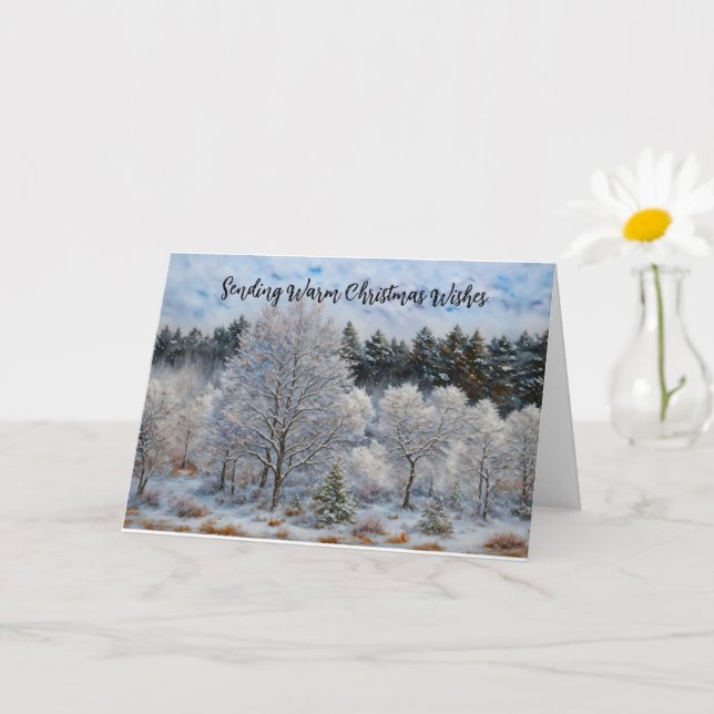 Winterurlaub Weihnachtskarte für Eis und Schneebäu Karte (Kleine Pflanze)