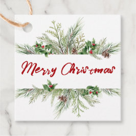 Winterurlaubsgeschenk Frohe Weihnachten Grüne Deko Geschenkanhänger