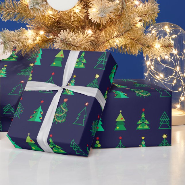 Winterurlaubsgeschenke Dekoration Weihnachtsbaum Geschenkpapier (Feiertage)