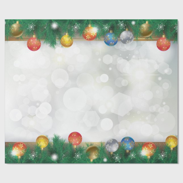 Winterurlaubsgeschenke Dekoration Weihnachtsbaum Geschenkpapier (Flach)