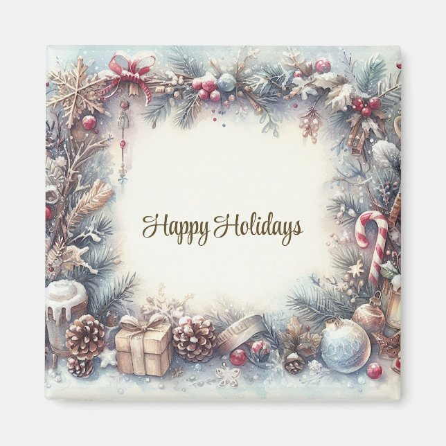 Winterurlaubsmagnet Magnet (Vorne)
