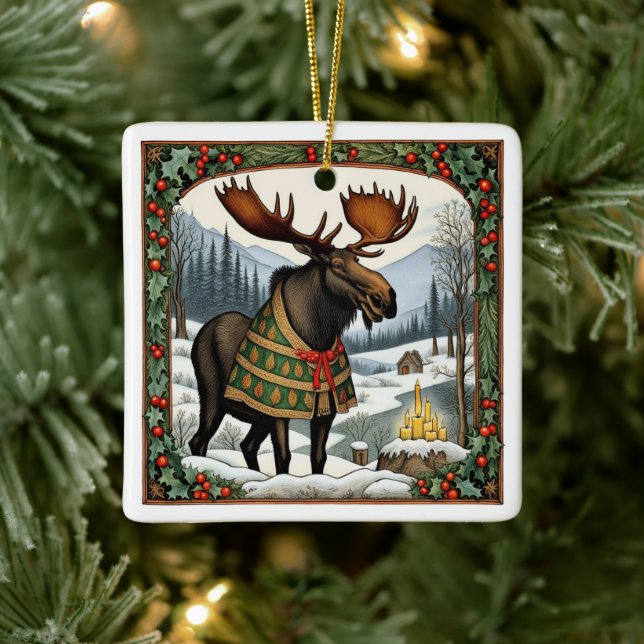 Winterurlaubsmoose Keramikornament (Baum)