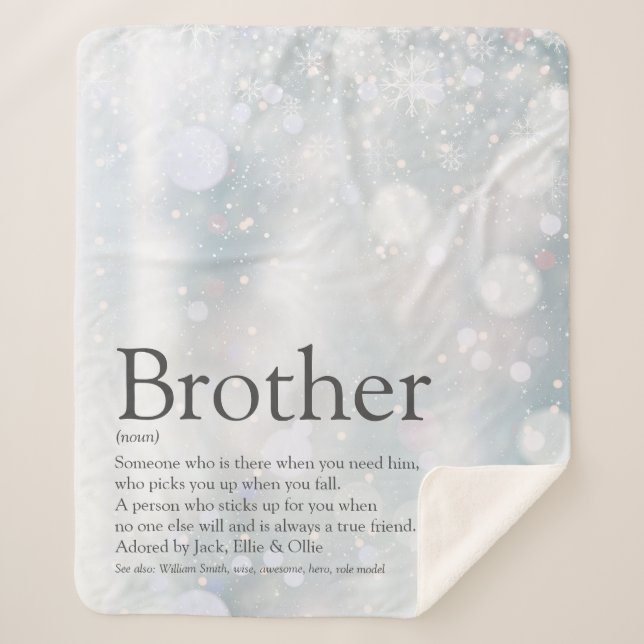 Winterurlaubsschneeflocken Cooles Brotherangebot Sherpadecke (Vorderseite)