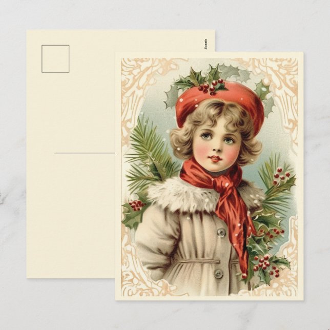 Winterverzauberung Feiertagspostkarte (Vorne/Hinten)