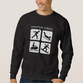 Wintervibes Skate Snowmobil-Symbol Sweatshirt