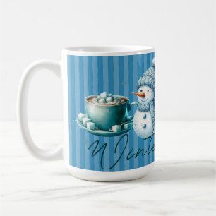 Wintervibes Snowmannschuhe saisonale Kaffeetasse