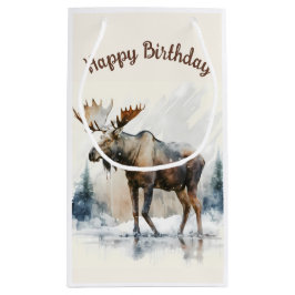 Wintervibes Wasserfarben Elche - Geburtstagsparty Kleine Geschenktüte