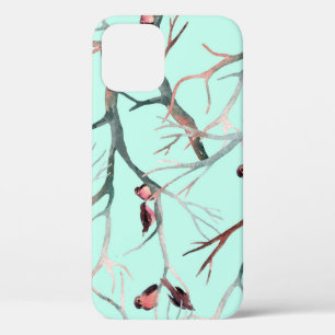Wintervögel Baumzweige Aquarell Case-Mate iPhone Hülle
