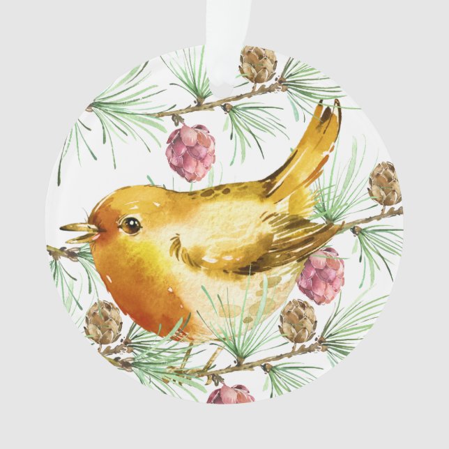 Wintervögel - Fink Ornament (Vorderseite)