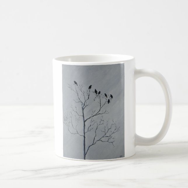 Wintervögel Kaffeetasse (Rechts)