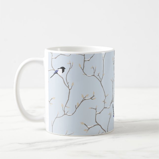 Wintervögel Kaffeetasse (Links)