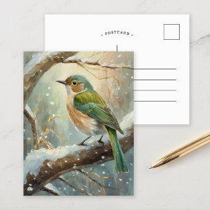 Wintervogel Moderne Kunst Postkarte