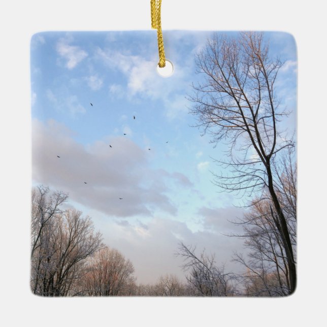 Wintervormittag I Keramikornament (Vorderseite)