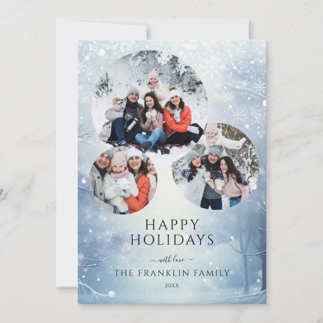 Winterwald 3 Foto Collage Weihnachten (Vorderseite)