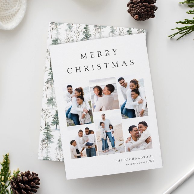 Winterwald 6 Foto Grid Collage Feiertagskarte (Von Creator hochgeladen)