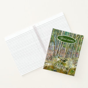 Winterwald Aquarellmalerei Notizbuch