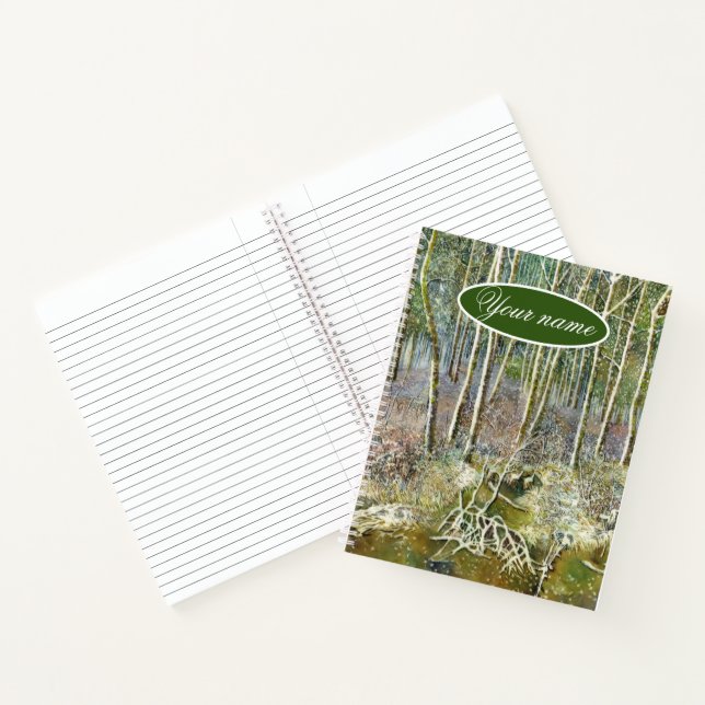 Winterwald Aquarellmalerei Notizbuch (Innenseite)
