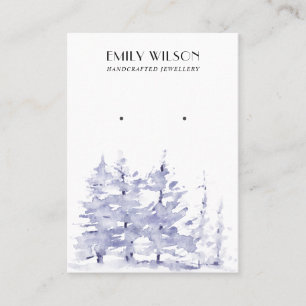 WINTERWALD BLAU PINE BLAU WÄHREND DER EARRING DIS VISITENKARTE