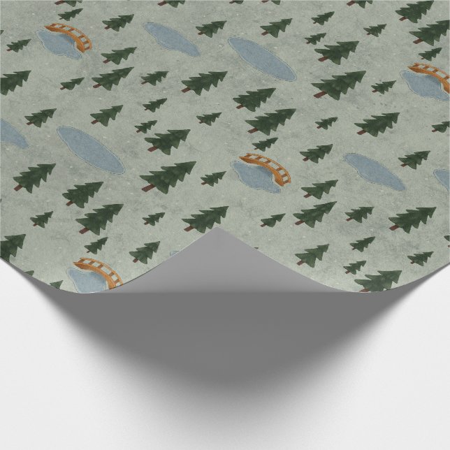 Winterwald-Geschenkpapier Geschenkpapier (Ecke)