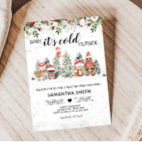 Winterwald mit kalter Außendusche