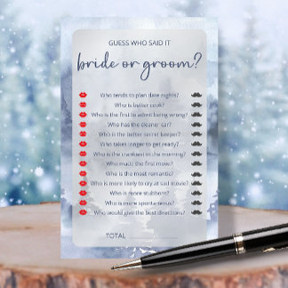 Winterwald Navy Blue Brautparty Game