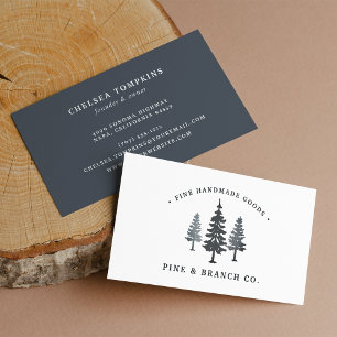 Winterwald Pine Tree Logo Visitenkarte