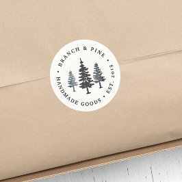 Winterwald Runder Aufkleber