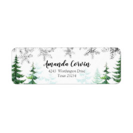Winterwald Silver Snowflake Adressenaufschrift