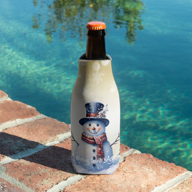 Winterwald Snowman Weihnachten | Gold Flaschenkühler (In Situ Pool)