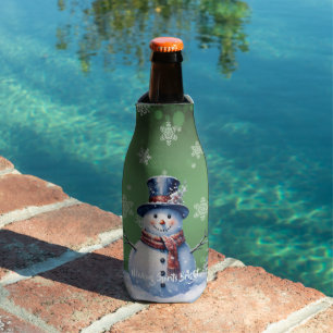 Winterwald Snowman Weihnachten   Green Flaschenkühler