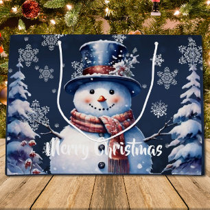 Winterwald Snowman Weihnachten Große Geschenktüte