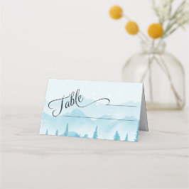 Winterwald Snowy Mountain Hochzeit Platzkarte