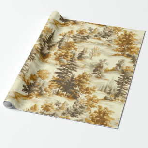 Winterwald Toile de Jouy Muster (13) Geschenkpapier